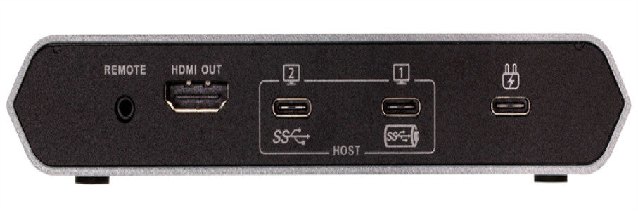 ATEN 2-Port USB-C Gen 1 Dock Switch with Power Pass-through