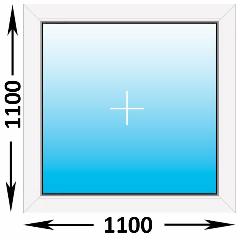 Пластиковое окно Veka WHS глухое 1100x1100 (ширина Х высота) (1100Х1100)