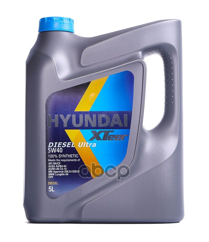 HYUNDAI XTeer Hyundai Xteer Diesel Ultra 5W40 (5L)_Масло Моторн.! Синт Api Sn, Acea C3, Mb 229.31, Bmw Ll-04