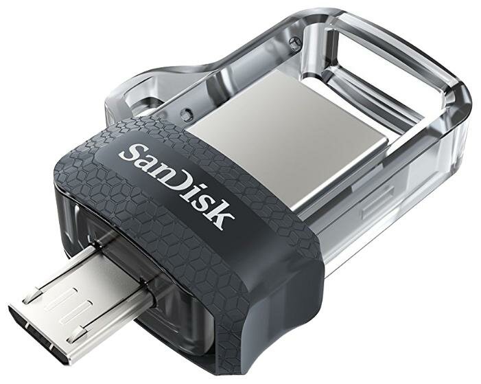 Внешний накопитель USB 16Gb SanDisk Ultra Android Dual Drive OTG SDDD3-016G-G46 черный