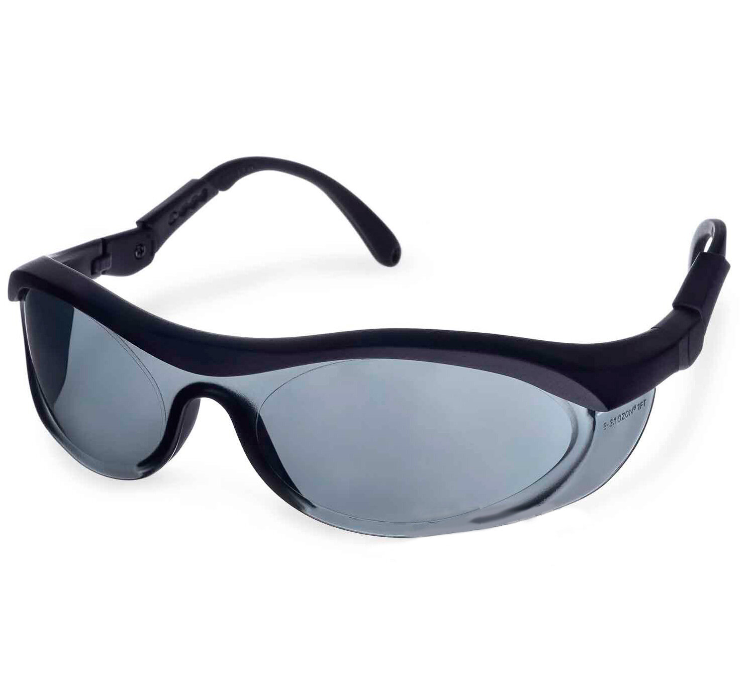 Очки с регулируемыми дужками серия "Комфорт", затемненные солнцезащитные, доп боковая защита 7-035