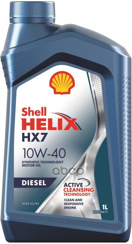 Shell Масло Моторное Shell Helix Diesel Hx7 10w-40 Полусинтетическое 1 Л 550046357