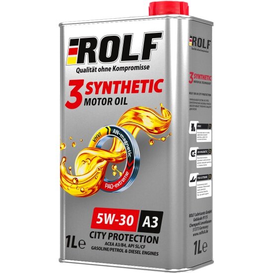 Моторное масло ROLF 3-synthetic 5W-30, 1 л