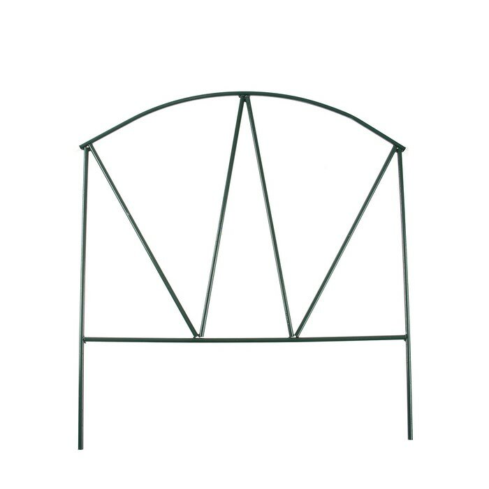 фото Ограждение декоративное, 65 × 325 см, 5 секций, металл, зелёное, «Арена», Greengo