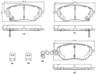 Колодки Тормозные Перед Toyota C-Hr 16- Sat арт. ST-04465-F4020