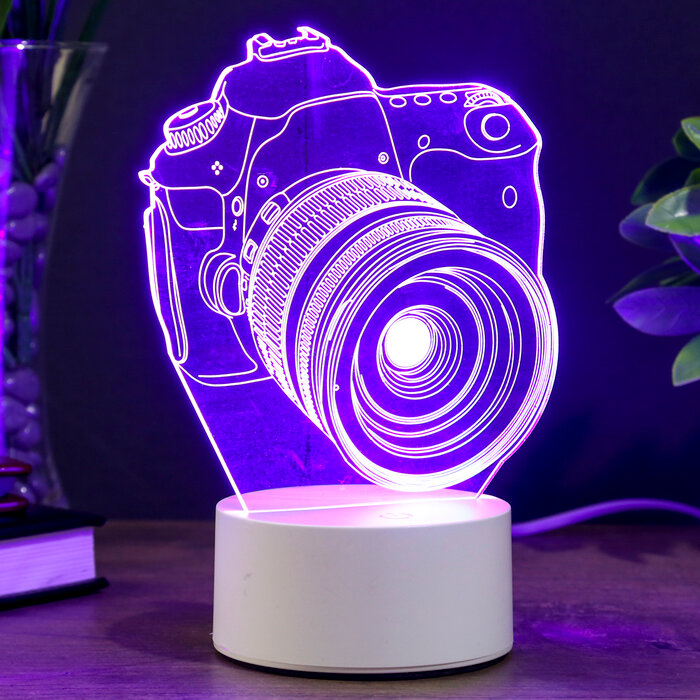 RISALUX Светильник "Фотоаппарат" LED RGB от сети 9,5х12х17см - фотография № 1