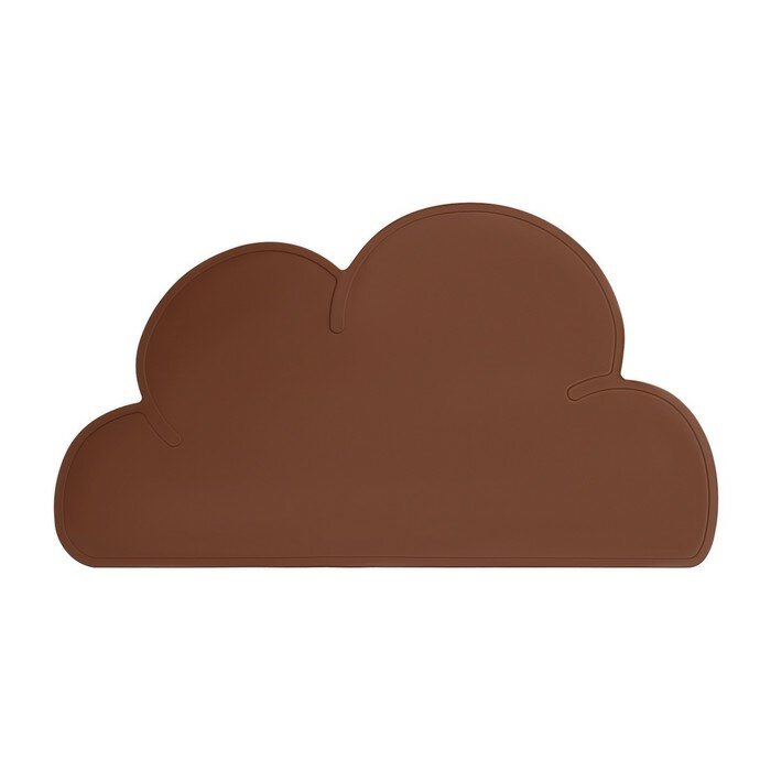 Пижон Коврик силиконовый под миску "Облако", 48 х 27 см, коричневый - фотография № 3