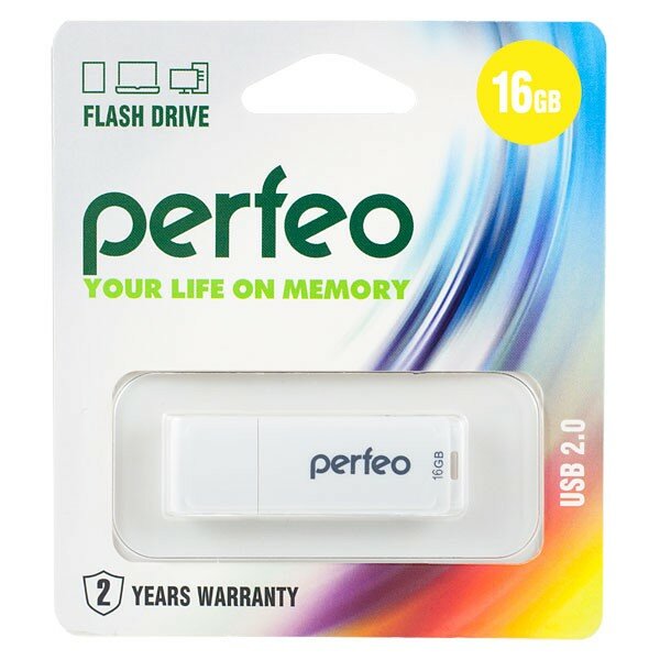 Perfeo USB Drive 16GB C04 White PF-C04W016