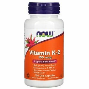 NOW Foods Vitamin K2 - Витамин K2, (МК-4) 100 мкг 100 вегетарианских капсул