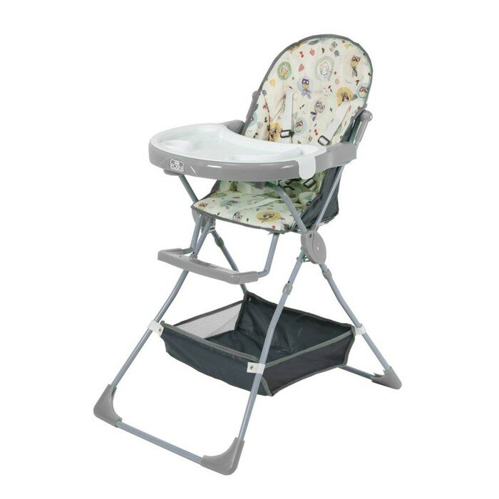 Polini Стульчик для кормления Polini kids 252 «Совы», цвет серый