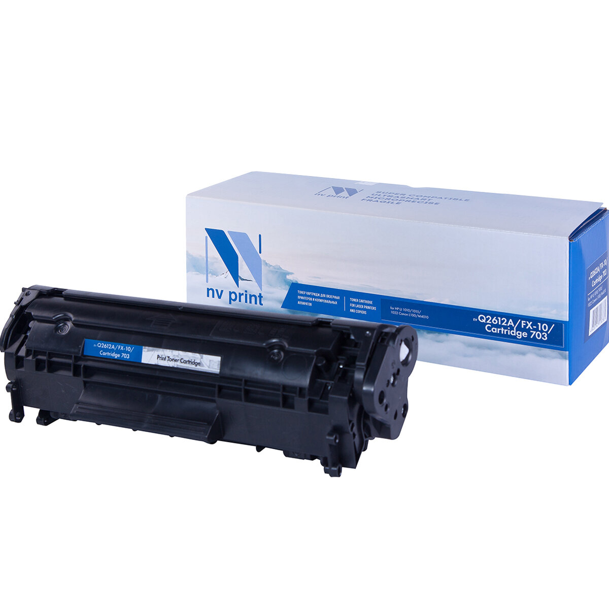 Совместимый картридж NV Print NV-Q2612A/ FX-10/703 (NV-Q2612A-FX10-703) для HP LaserJet M1005, 1010, 1012, 1015, 1020, 1022, M1319f