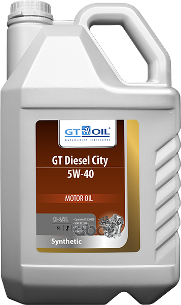 GT OIL Gt Oil^8809059408278 Масло Моторное Gt Diesel City, Sae 5w40, Api Ci-4/Sl, 6 Л