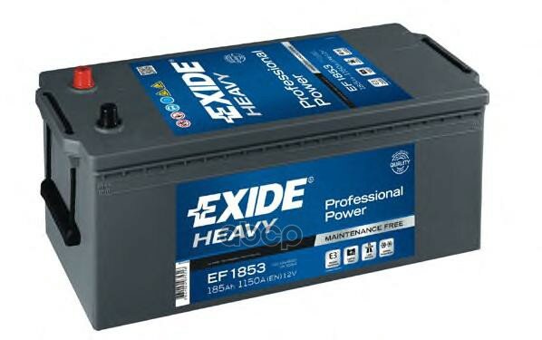 Аккумулятор Exide Heavy Professional Power [12v 185ah 1150a 513x223x223 Прямая Полярность, "+" Слева, Обслуж.] EXIDE арт. EF1853