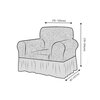 Чехол на мебель с оборкой для кресла (Зеленый) 95х80 - изображение