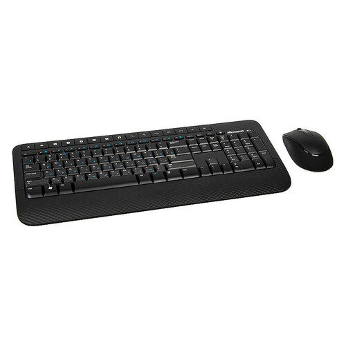 Комплект (клавиатура+мышь) Microsoft 2000, USB, беспроводной, черный [m7j-00012]