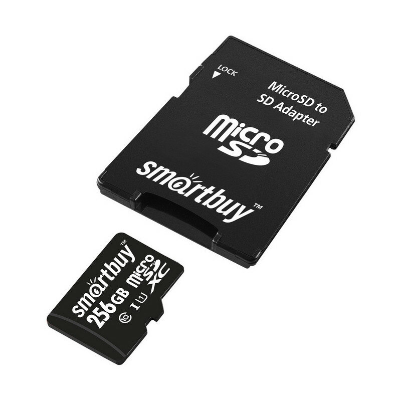 Карта памяти 256 ГБ microSDXC SmartBuy UHS-I Cl10 SB256GBSDCL10-01