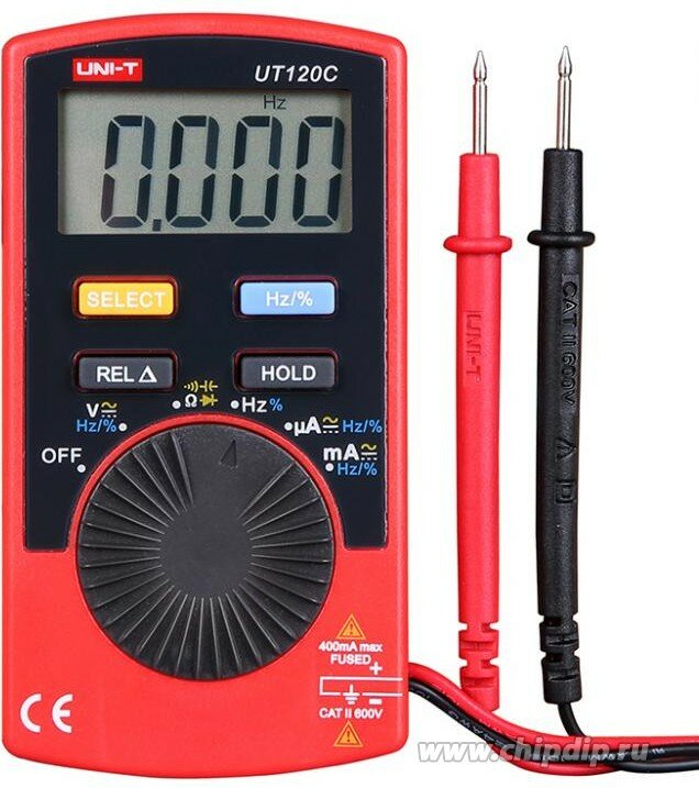 UT120C, Мультиметр цифровой, ультракомпактный