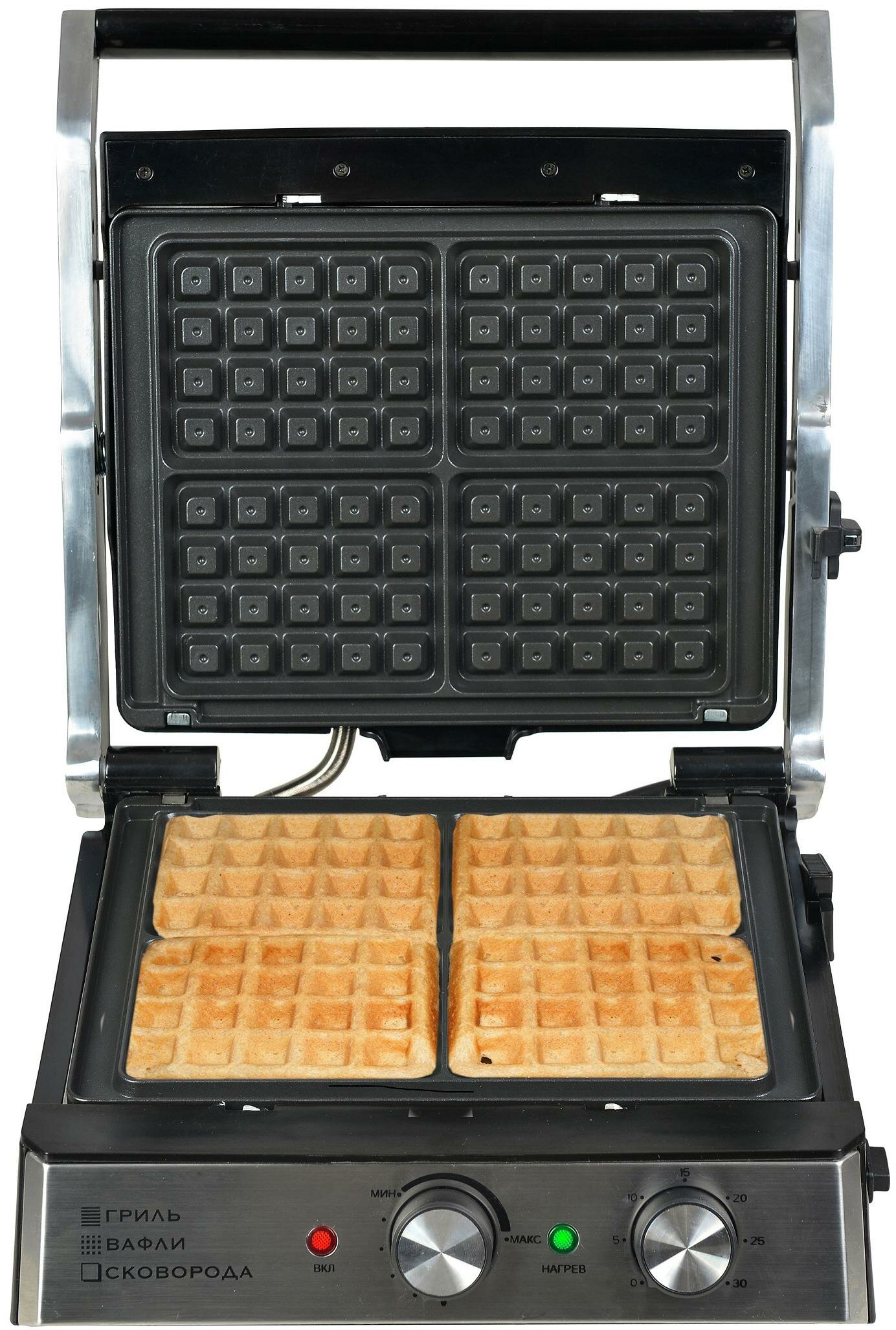 Электрический гриль GFGRIL GF-180 3 IN 1 WAFFLE & GRILL & GRIDDLE - фотография № 3