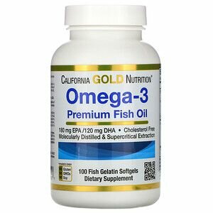 California Gold Nutrition Omega-3 Premium Fish Oil 100 капсул