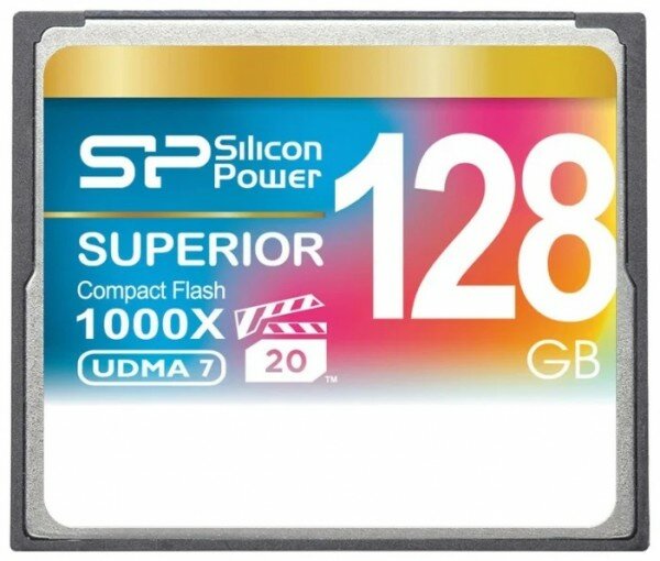 Карта памяти CF 128GB Silicon Power, 1000X SP128GBCFC1K0V10