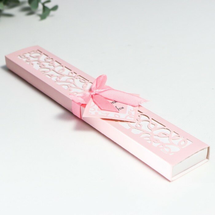 Веер бамбук, текстиль h=21 см "Моноцвет" в коробке, розовый - фотография № 9