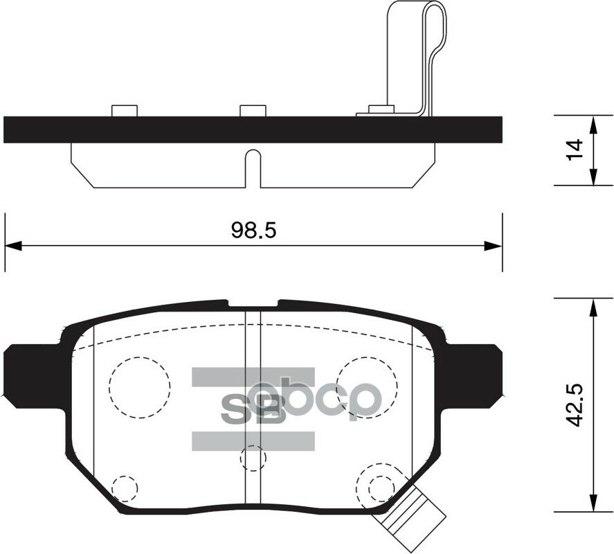 Колодки Тормозные Дисковые, Задние Sangsin brake арт. SP2094