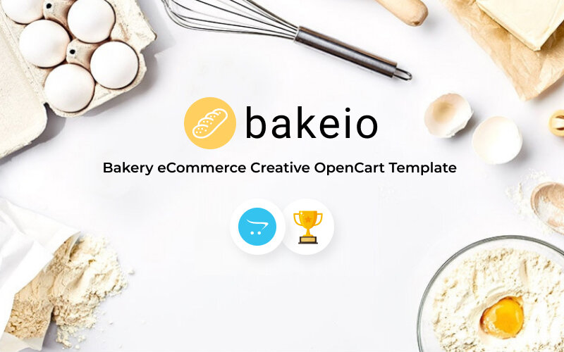 Шаблон OpenCart Bakeio - Bakery eCommerce Creative Шаблон OpenCart