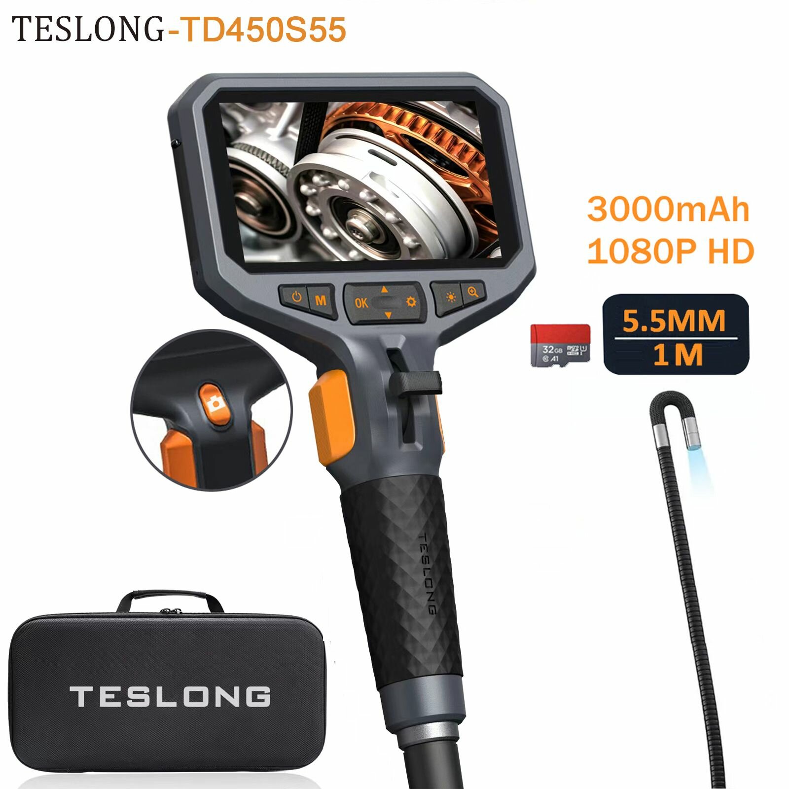 Эндоскоп управляемый TESLONG TD450S55 5.5мм 1м