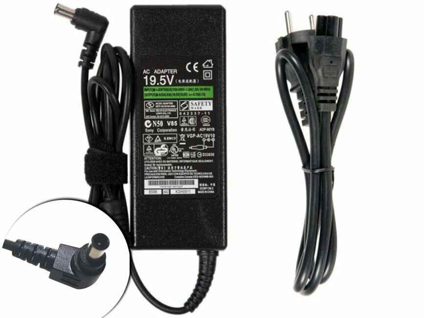 Для Sony VAIO PCG-6DHP Зарядное устройство блок питания ноутбука совместимый(Зарядка адаптер + сетевой кабель/ шнур)