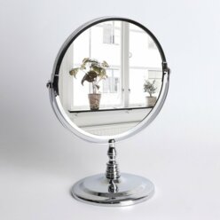 Queen fair Зеркало в подарочной упаковке, двустороннее, с увеличением, d зеркальной поверхности 16 см, цвет серебристый