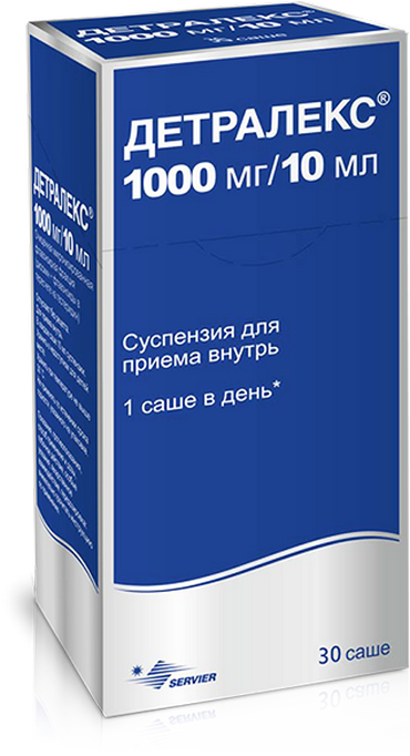 Заболевания вен Иннотера Шузи Детралекс сусп д/приема вн 1000 мг/10мл 10 мл №30 (саше)