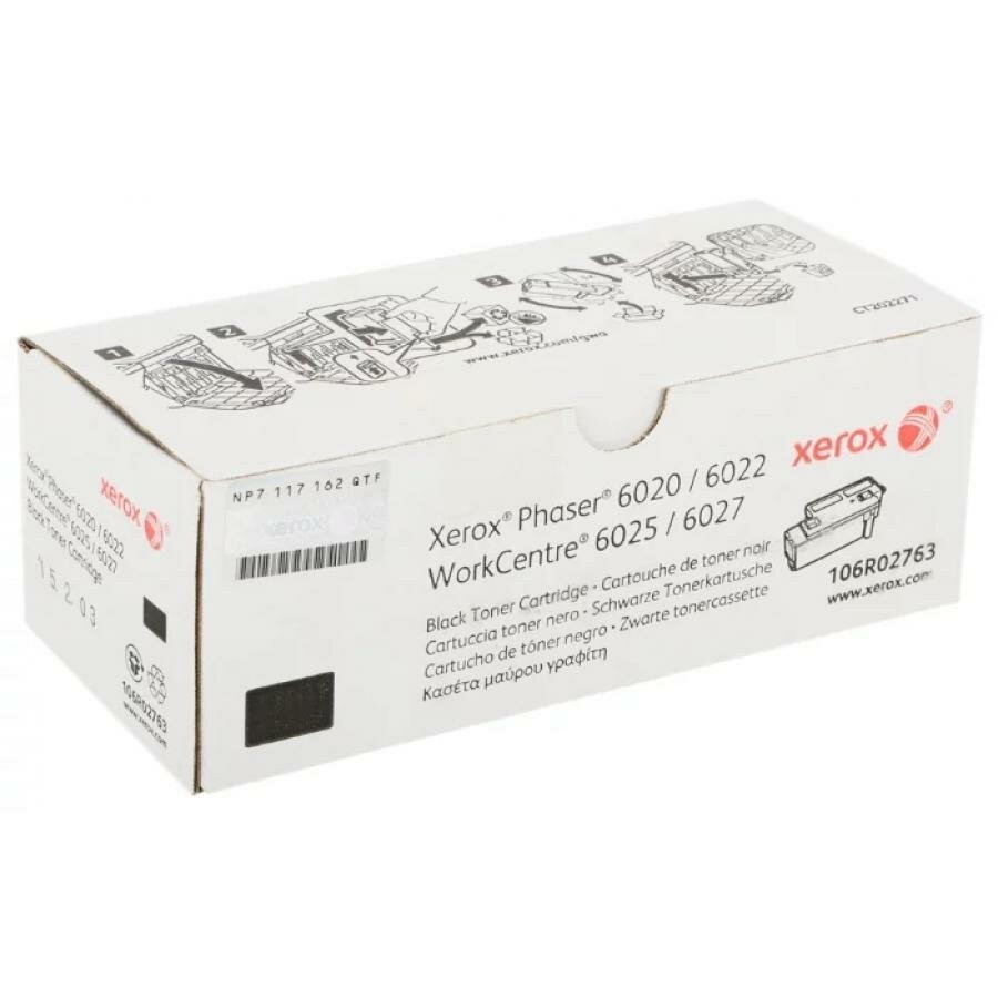 Картридж Xerox 106R02763 для Xerox Phaser 6020/6022/6025/6027, черный