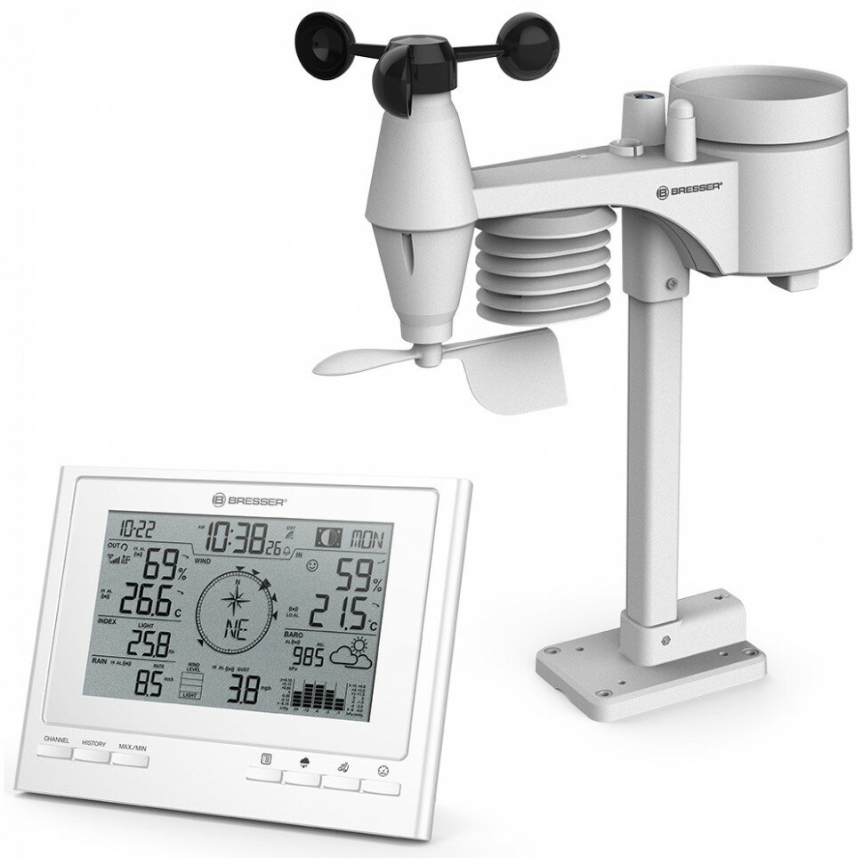 Метеостанция Bresser (Брессер) «7 в 1» ClimateScout Exclusive, белая - фотография № 1