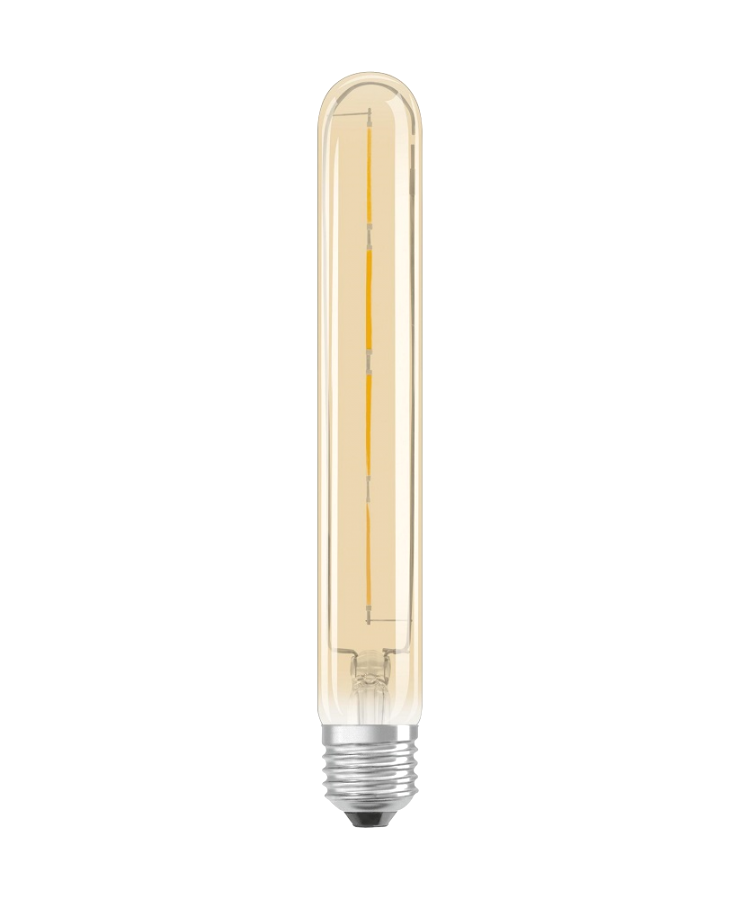 Светодиодная филаментная лампа Osram Vintage 1906 LED CL Tubular FIL GOLD 35 4 W/824 E27 204x29мм - циллиндр 4058075808188