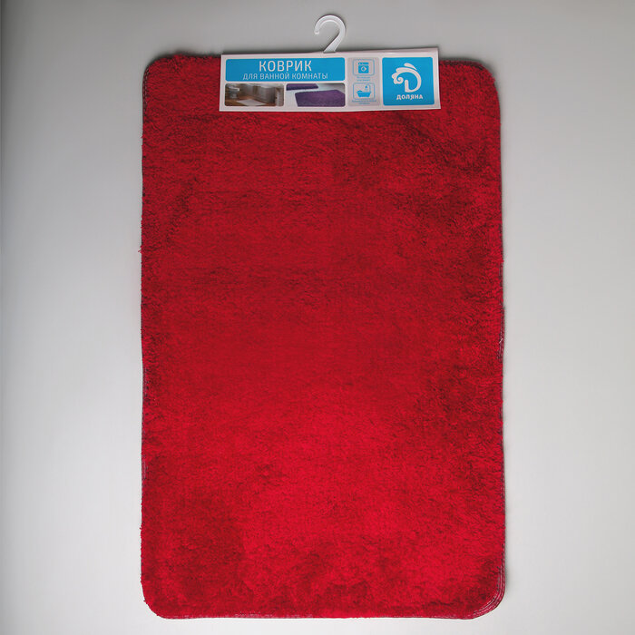 Доляна Коврик для ванной Доляна «Нина», 50×80 см, цвет бордовый - фотография № 5