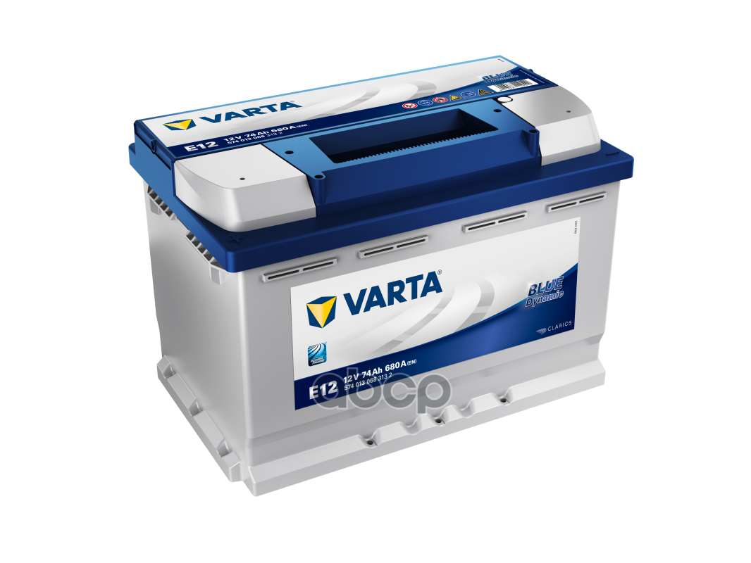 Акб Varta Blue Dynamic 74а/Ч E12(+/-) 12v 680a 278x175x190 574013068 Varta арт. 574013068