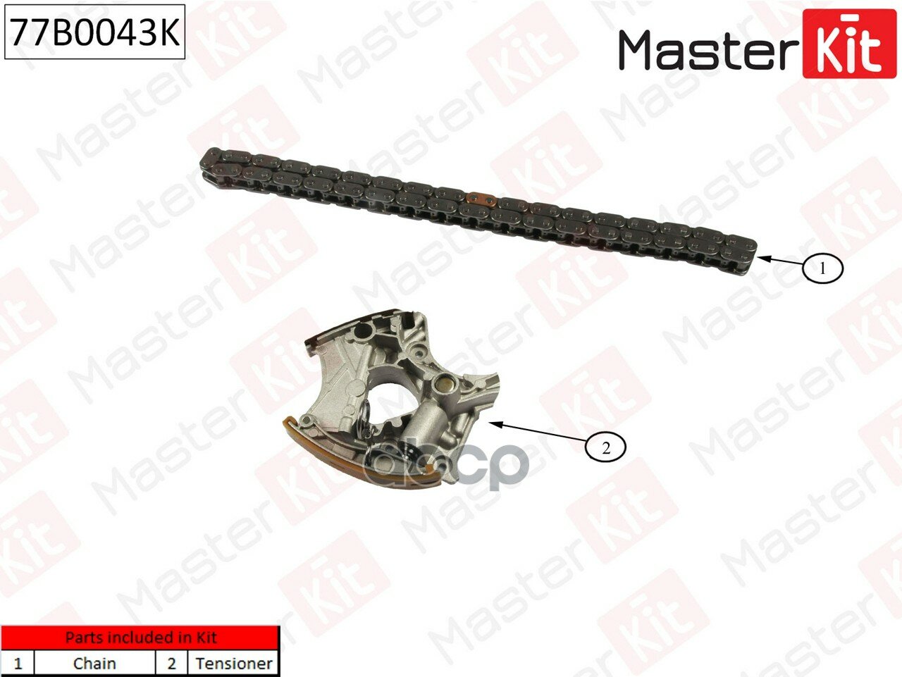 Комплект Цепи Привода Распредвала Audi 3.2Fsi Au04-10 (Без Звездочек) MasterKit арт. 77B0043K
