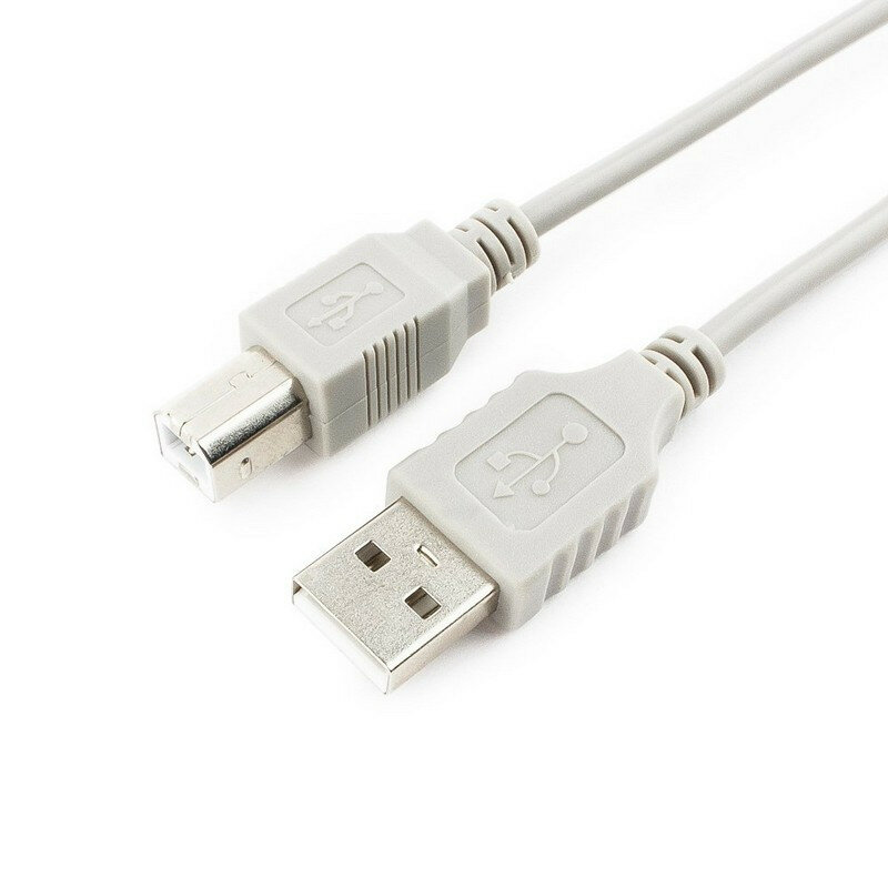 Кабель Gembird USB A-USB B, M-M 1,8м White (CC-USB2-AMBM-6) - фото №1