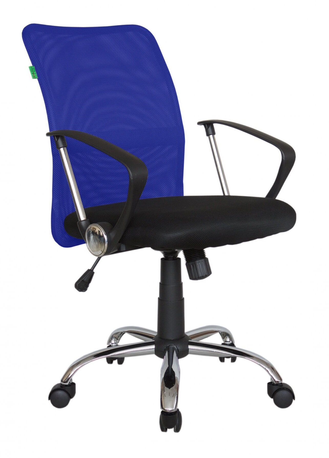 Компьютерное кресло Riva Chair 8075 Чёрная ткань/Синяя сетка