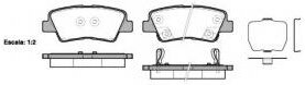 Колодки дисковые задние Remsa 1362.02 Hyundai / Kia (Mobis): 583223FA01 583023QA10 583023XA30 583023KA62 583022KA10