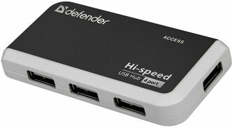 Хаб DEFENDER QUADRO INFIX, комплект 3 шт., USB 2.0, 4 порта, порт для питания, 83504