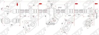 Шланг Тормозной Передний (Таиланд) Honda Civic/Integra/Domani 91- Lh Sat арт. ST-01465-SR3-020