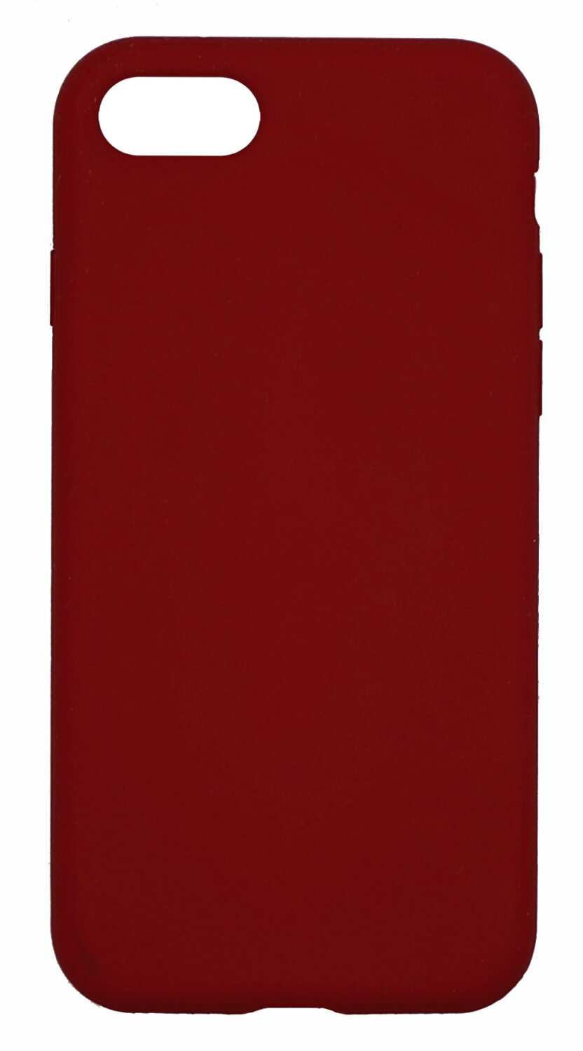 Чехол - накладка для iPhone 7/8/SE (2020), Silicon Case, без лого, бордовый