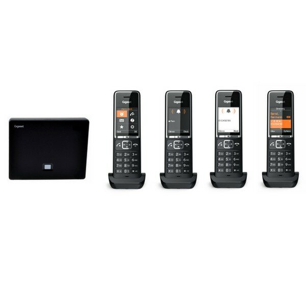 Радиотелефон с отдельной базой Gigaset COMFORT 550 RUS чёрный (4 трубки в комплекте)
