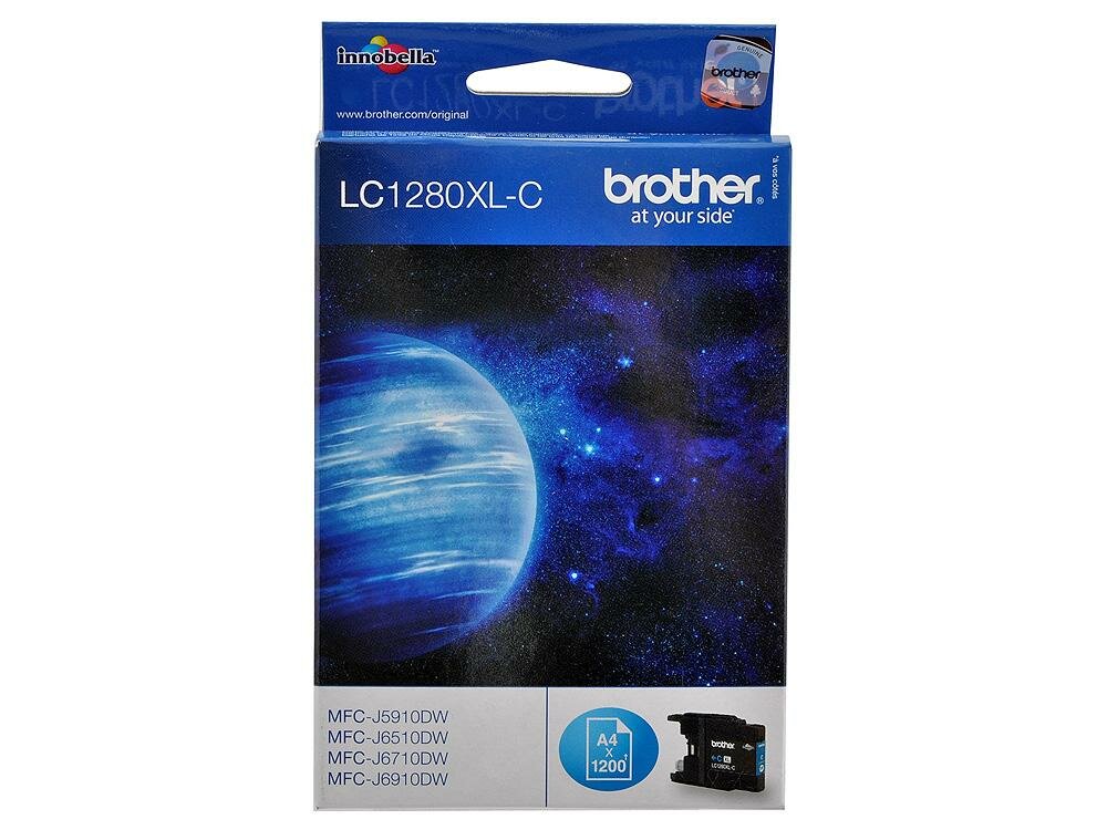 Картридж Brother Bro-LC1280XLC 1200стр Голубой