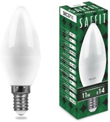 Saffit (10 шт.) Лампа светодиодная Saffit E14 11W 4000K Свеча Матовая SBC3711 55133