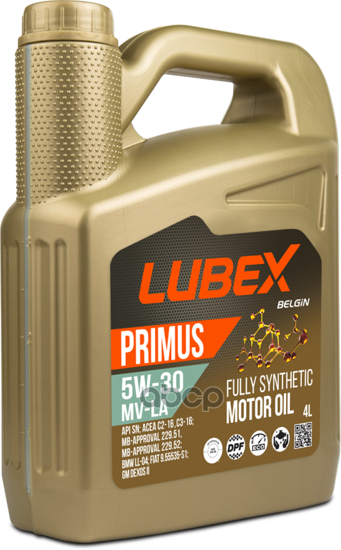 LUBEX Lubex^L034-1319-0404 L034-1319-0404 Lubex Синт. Мот.Масло Primus Mv-La 5w-30 Sn C2/C3 (4л)