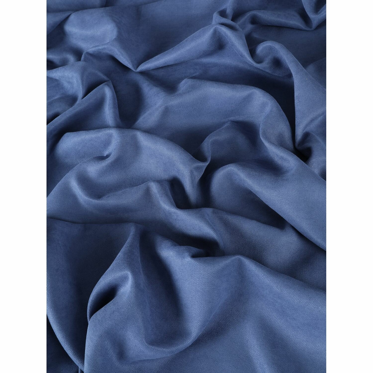 Штора ТД Текстиль Канвас однотон 200х280 см, синий - фотография № 8
