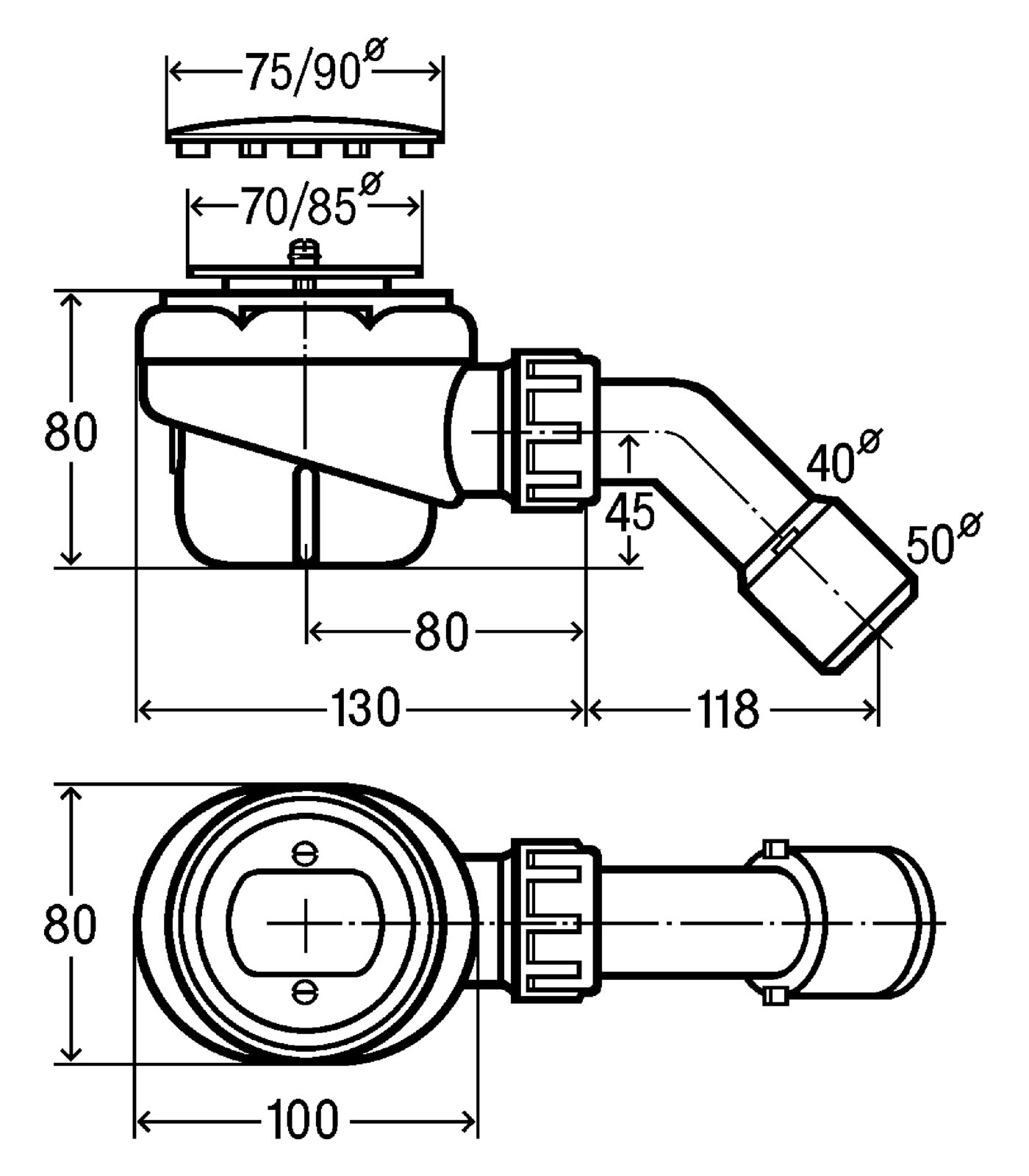 Сифон для душевого поддона Viega Domoplex d52 364755 - фотография № 3