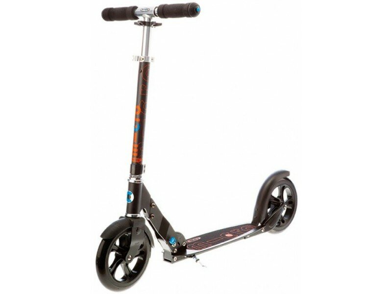 Самокат Micro Scooter Black (SA0034) колёса 200мм